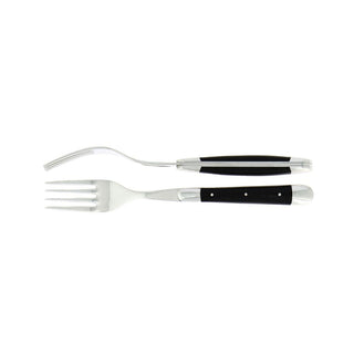 Forge de Laguiole Tradition table forks set with acrylic handle Black Set 2 - Buy now on ShopDecor - Discover the best products by FORGE DE LAGUIOLE design