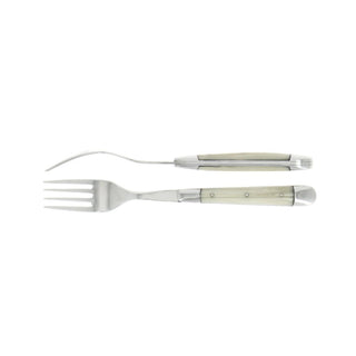 Forge de Laguiole Tradition table forks set with acrylic handle White Set 2 - Buy now on ShopDecor - Discover the best products by FORGE DE LAGUIOLE design