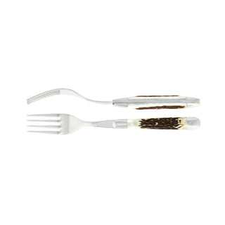Forge de Laguiole Tradition table forks set with deer antler handle Set 2 - Buy now on ShopDecor - Discover the best products by FORGE DE LAGUIOLE design