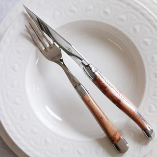 Forge de Laguiole Tradition table forks set with juniper handle