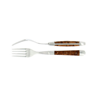 Forge de Laguiole Tradition table forks set with Thuya handle Set 2 - Buy now on ShopDecor - Discover the best products by FORGE DE LAGUIOLE design