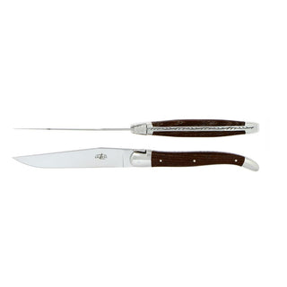 Forge de Laguiole Tradition table knives set with ash tree handle Set 2 - Buy now on ShopDecor - Discover the best products by FORGE DE LAGUIOLE design