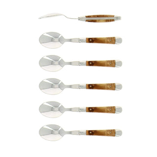 Forge de Laguiole Tradition set 6 coffee spoons with juniper handle - Buy now on ShopDecor - Discover the best products by FORGE DE LAGUIOLE design
