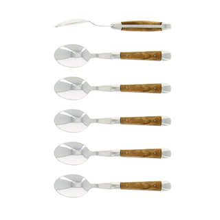 Forge de Laguiole Tradition set 6 coffee spoons with olive wood handle - Buy now on ShopDecor - Discover the best products by FORGE DE LAGUIOLE design
