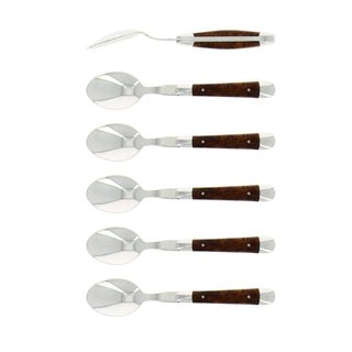 Forge de Laguiole Tradition set 6 coffee spoons with Thuya handle - Buy now on ShopDecor - Discover the best products by FORGE DE LAGUIOLE design