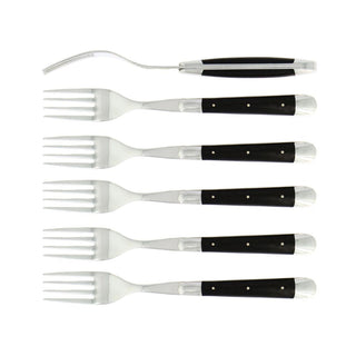 Forge de Laguiole Tradition table forks set with ebony handle Set 6 - Buy now on ShopDecor - Discover the best products by FORGE DE LAGUIOLE design