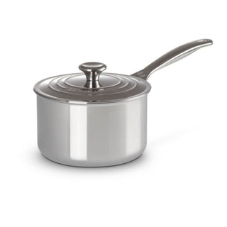 Le Creuset Signature stainless steel saucepan with lid 18 cm - Buy now on ShopDecor - Discover the best products by LECREUSET design