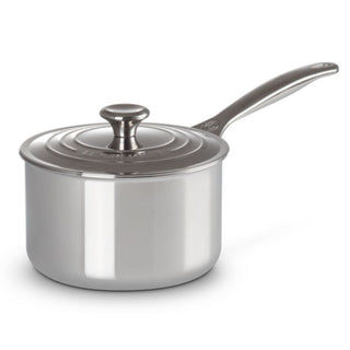 Le Creuset Signature stainless steel saucepan with lid 20 cm - Buy now on ShopDecor - Discover the best products by LECREUSET design