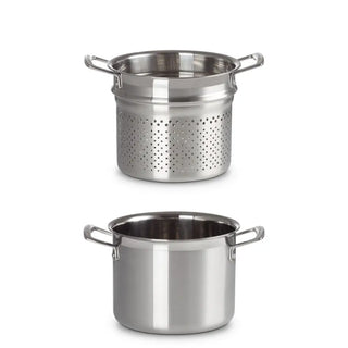 Le Creuset 3-ply Stainless Steel pasta pot diam. 20 cm. - Buy now on ShopDecor - Discover the best products by LE CREUSET design