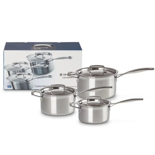 Le Creuset 3-ply Stainless Steel cookware set with lid Set 3 - Buy now on ShopDecor - Discover the best products by LE CREUSET design