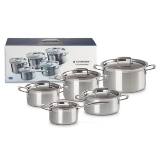 Le Creuset 3-ply Stainless Steel cookware set with lid Set 5 - Buy now on ShopDecor - Discover the best products by LE CREUSET design