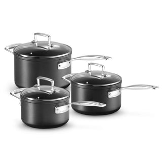 Le Creuset Toughened Non-Stick 3-piece saucepan set with glass lid - Buy now on ShopDecor - Discover the best products by LE CREUSET design