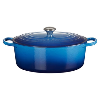 Le Creuset Signature cast iron oval casserole Le Creuset Azure Blue - Buy now on ShopDecor - Discover the best products by LE CREUSET design