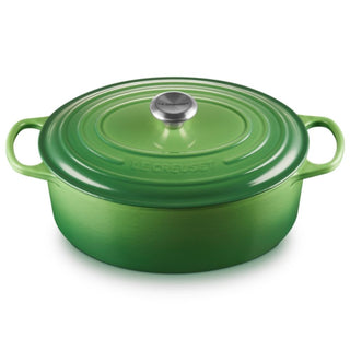 Le Creuset Signature cast iron oval casserole Le Creuset Bamboo Green - Buy now on ShopDecor - Discover the best products by LE CREUSET design