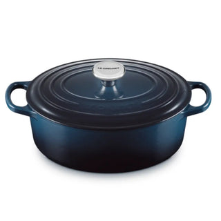 Le Creuset Signature cast iron oval casserole Le Creuset Nuit - Buy now on ShopDecor - Discover the best products by LE CREUSET design