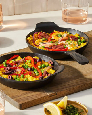 Le Creuset Gourmand set of 4 mini skillets 16.6 x 6.53 cm. - 4.45 x 1.69 in. - Buy now on ShopDecor - Discover the best products by LE CREUSET design