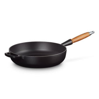 Le Creuset Signature cast iron classic sauté pan with wooden handle diam. 28 cm. Black - Buy now on ShopDecor - Discover the best products by LECREUSET design