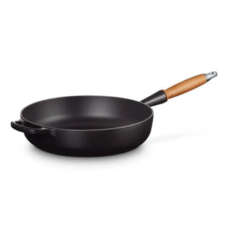Le Creuset Signature cast iron classic sauté pan with wooden handle diam. 28 cm. Black - Buy now on ShopDecor - Discover the best products by LE CREUSET design