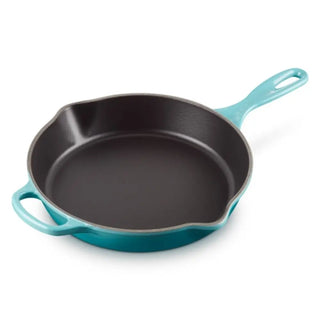 Le Creuset Signature cast iron round Skillet Le Creuset Caribbean Blue 26 cm - 10 1 4 in - Buy now on ShopDecor - Discover the best products by LE CREUSET design