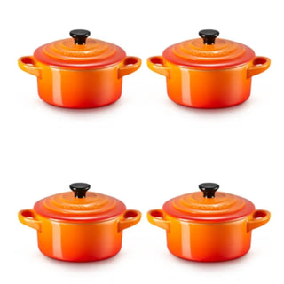 Le Creuset Stoneware set of 4 petite casseroles diam. 10 cm. Le Creuset Volcanic - Buy now on ShopDecor - Discover the best products by LE CREUSET design