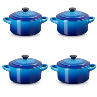 Le Creuset Stoneware set of 4 petite casseroles diam. 10 cm. Le Creuset Azure Blue - Buy now on ShopDecor - Discover the best products by LE CREUSET design