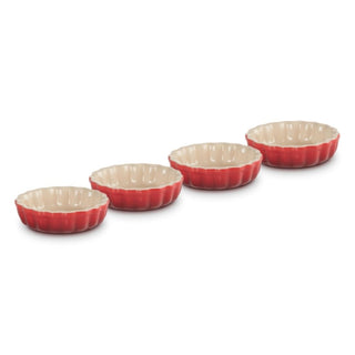 Le Creuset Stoneware set of 4 fluted flan dishes diam. 11 cm. - Buy now on ShopDecor - Discover the best products by LE CREUSET design