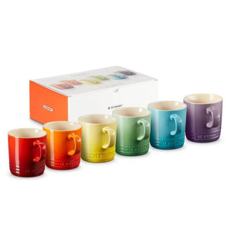 Le Creuset Stoneware Rainbow set of 6 mugs Cappuccino - Buy now on ShopDecor - Discover the best products by LECREUSET design