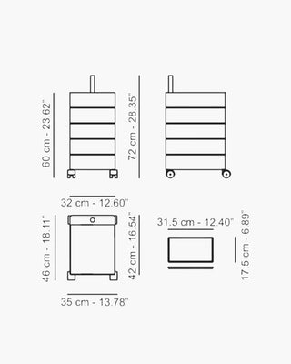 Magis 360° Container chest of 5 drawers in ABS on castors - Buy now on ShopDecor - Discover the best products by MAGIS design