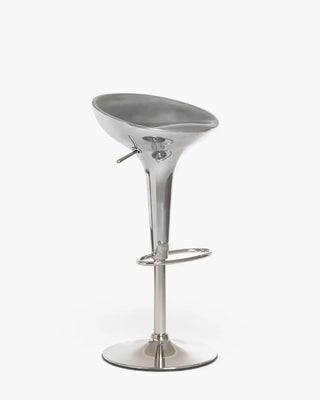 Magis Al Bombo height-adjustable swivel stool with stainless steel frame and aluminium seat without backrest from 50 to 74 cm - Buy now on ShopDecor - Discover the best products by MAGIS design