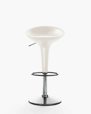 Magis Bombo height-adjustable swivel stool with steel frame and ABS seat without backrest White 1690C from 50 to 74 cm - Buy now on ShopDecor - Discover the best products by MAGIS design
