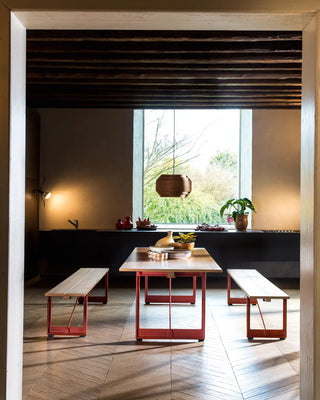 Magis Brut bench with cast-iron frame and oak seat - Buy now on ShopDecor - Discover the best products by MAGIS design