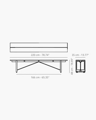 Magis Brut bench with cast-iron frame and oak seat - Buy now on ShopDecor - Discover the best products by MAGIS design