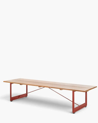 Magis Brut bench with cast-iron frame and oak seat Oak Red 5143 220 cm - Buy now on ShopDecor - Discover the best products by MAGIS design