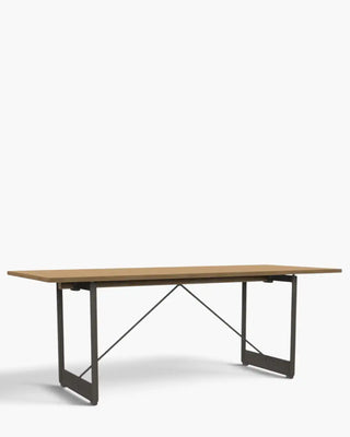 Magis Brut table with cast-iron frame and oak top Oak Anthracite Grey 5142 200x90 cm - Buy now on ShopDecor - Discover the best products by MAGIS design