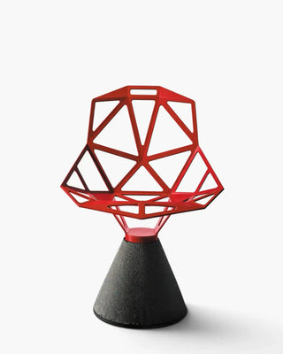 Magis Chair One chair with aluminium shell and concrete base
