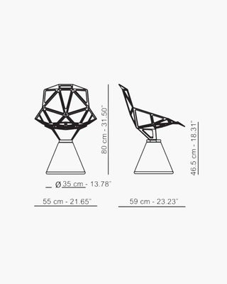 Magis Chair One chair with aluminium shell and concrete base - Buy now on ShopDecor - Discover the best products by MAGIS design