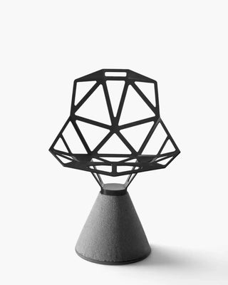 Magis Chair One chair with aluminium shell and concrete base Concrete Black 5130 - Buy now on ShopDecor - Discover the best products by MAGIS design