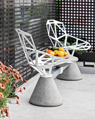 Magis Chair One chair with aluminium shell and concrete base - Buy now on ShopDecor - Discover the best products by MAGIS design