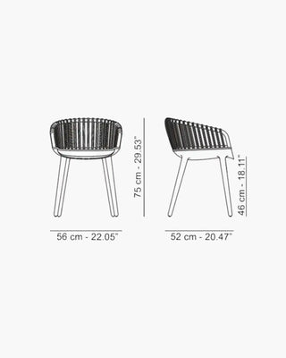 Magis Cyborg Club polycarbonate armchair with wicker backrest - Buy now on ShopDecor - Discover the best products by MAGIS design