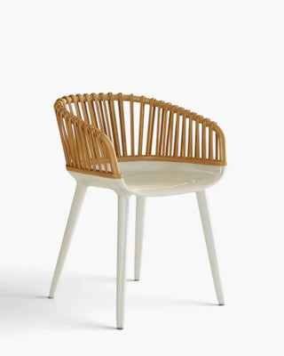 Magis Cyborg Club polycarbonate armchair with wicker backrest Wicker White 1736C - Buy now on ShopDecor - Discover the best products by MAGIS design