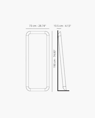 Magis Déjà-vu floor-standing mirror with polished aluminium frame - Buy now on ShopDecor - Discover the best products by MAGIS design