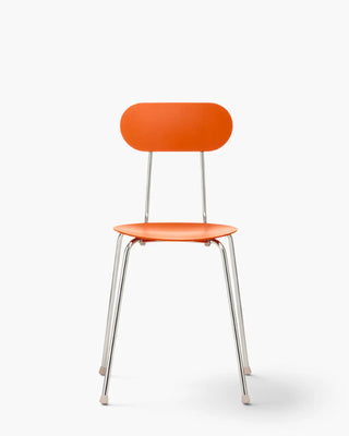 Magis Mariolina steel chair with polypropylene seat and backrest Chromed Orange 1085C - Buy now on ShopDecor - Discover the best products by MAGIS design