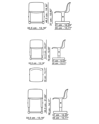 Magis Me Too Little Big adjustable children's chair with ash frame and polypropylene seat
