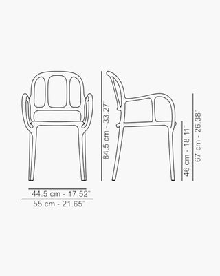 Magis Milà polypropylene chair with armrests - Buy now on ShopDecor - Discover the best products by MAGIS design