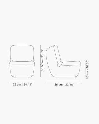 Magis Nimrod polyethylene armchair with upholstered seat and backrest cushions - Buy now on ShopDecor - Discover the best products by MAGIS design