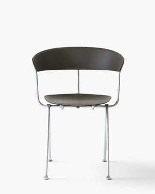 Magis Officina iron chair with polypropylene seat and backrest Galvanized 5250 Dark Green 1555C - Buy now on ShopDecor - Discover the best products by MAGIS design