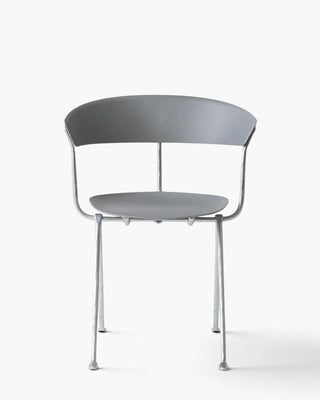 Magis Officina iron chair with polypropylene seat and backrest Galvanized 5250 Metallic Grey 1761C - Buy now on ShopDecor - Discover the best products by MAGIS design