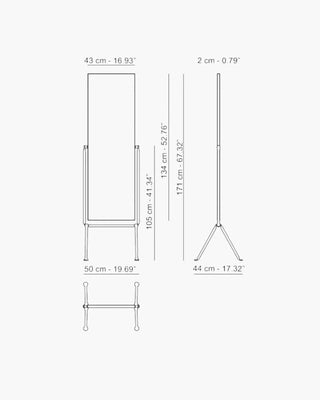 Magis Officina floor mirror with iron frame - Buy now on ShopDecor - Discover the best products by MAGIS design