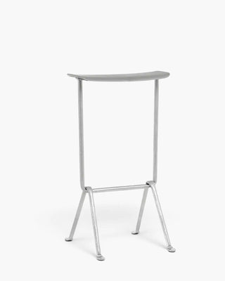 Magis Officina iron stool with polypropylene seat without backrest Galvanized 5250 Metallic Grey 1761C h. 75 cm - Buy now on ShopDecor - Discover the best products by MAGIS design