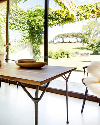 Magis Officina iron table with wooden top - Buy now on ShopDecor - Discover the best products by MAGIS design